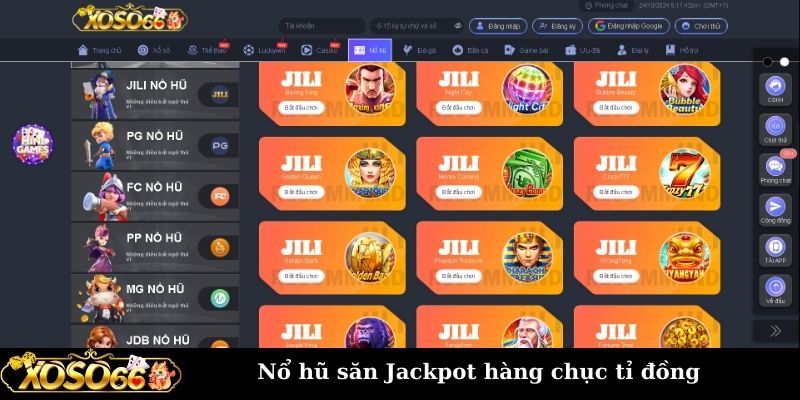 Nổ hũ săn Jackpot hàng chục tỉ đồng